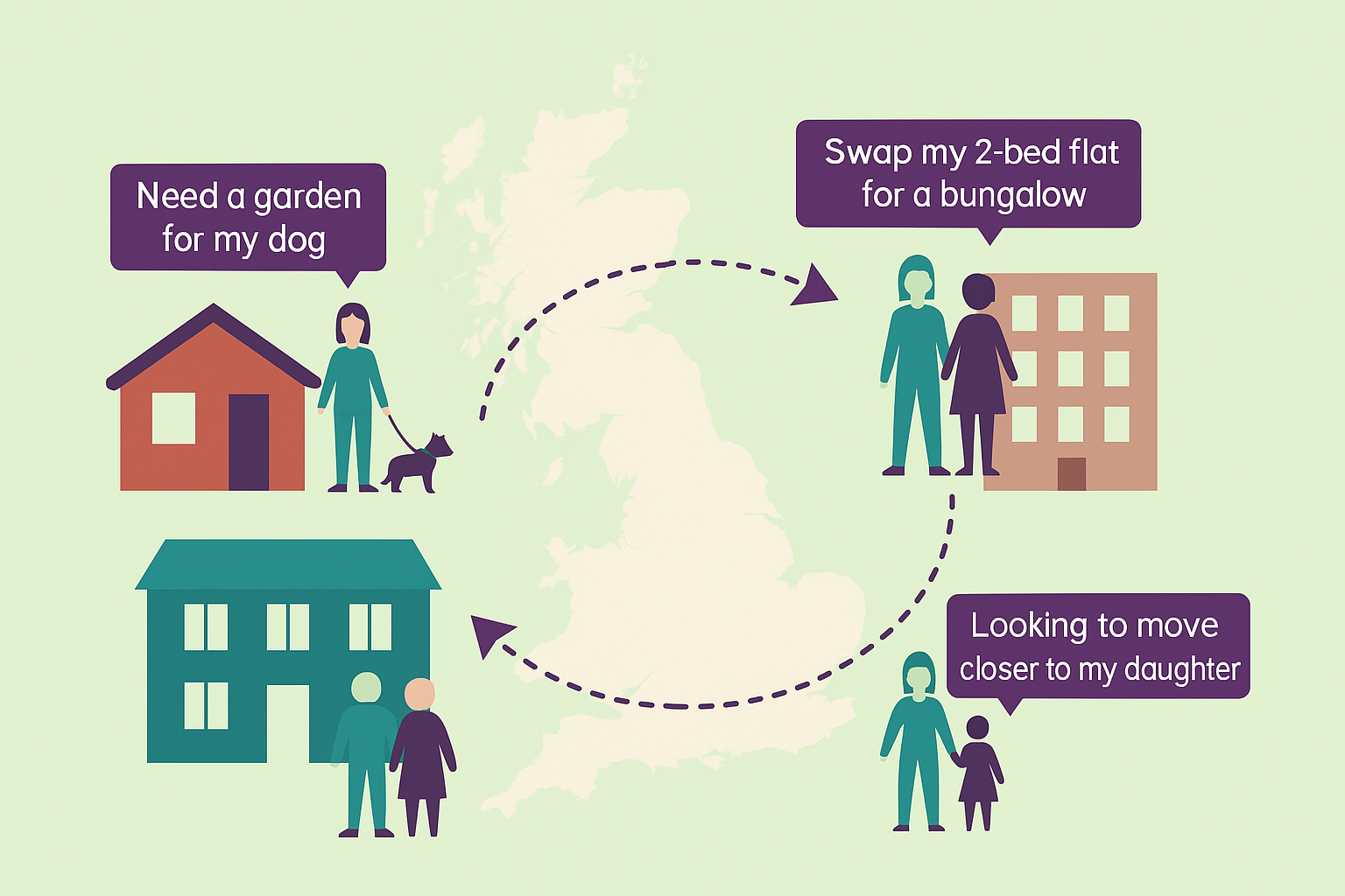 Happy family moving into new home